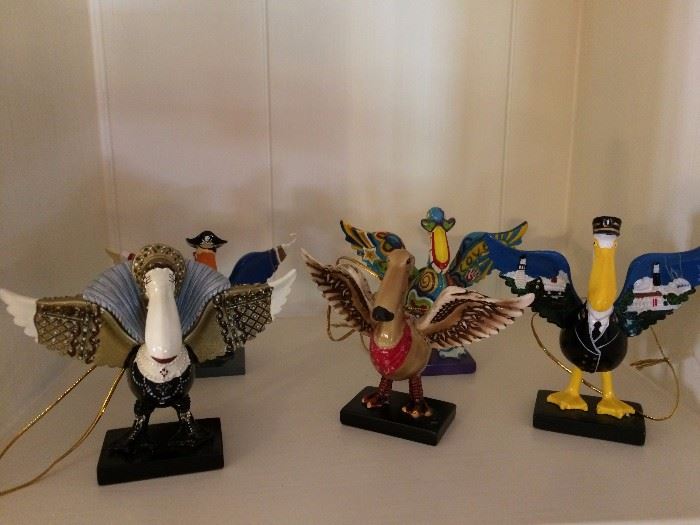 Collection of Pelican ornaments