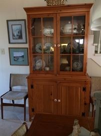Pine China Cabinet - not too large, great size