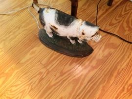 Antique pig door stop - rare