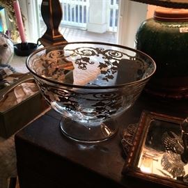 Beautiful Sterling overlay bowl