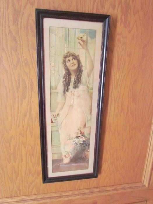 FRAMED / SIGNED BEAUTIFUL VINTAGE  PICTURE OF EARLY MOVIE STAR, MARY PICKFORD