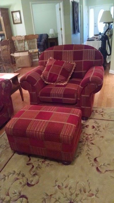 Same thing with this chair and ottoman!!  Perfect condition and very comfortable.