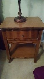 French provincial nightstand!  Would paint up great!