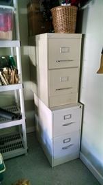 Two small file cabinets.