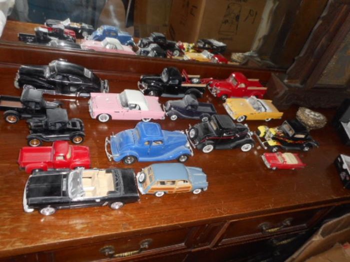 Die cast and plastic toy cars