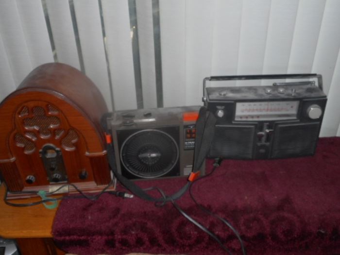 Radios and 8 track player