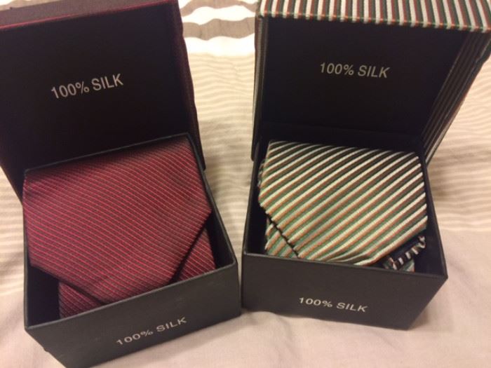100% Silk Ties in boxes 