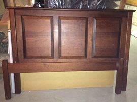 Pompano sic Mills - Queen size bed frame - Headboard, footboard and all rails, etc.   Set has this bed, a dresser and on e nightstand.  