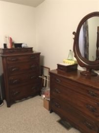 Antique Chest and Dresser w/mirror - beautifully restored!