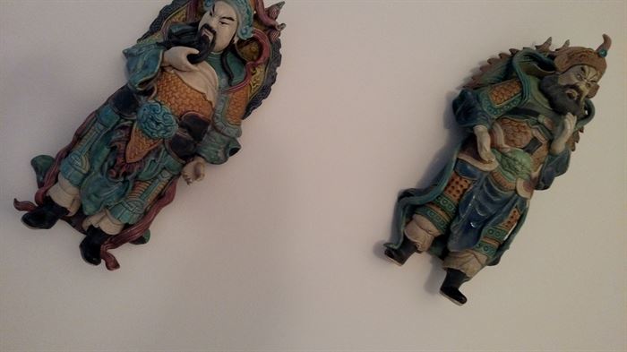 Oriental Clay wall  Sconce Figurines