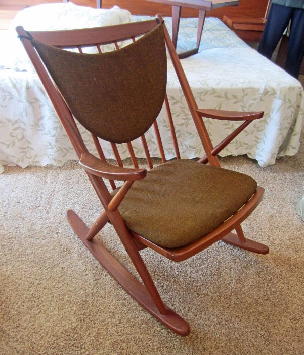 Rocker by Frank Reenskaug with two different color pads (Brown as shown and a beige color)