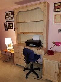 Matching desk with hutch and nightstand