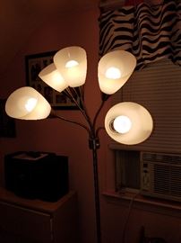 Five-light gooseneck floor lamp