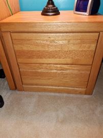 Matching two-drawer nightstand.