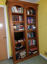 Tall double bookcase.
