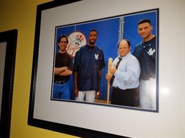 Yankees with Seinfeld castmembers