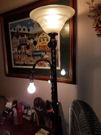 Two-light floor lamp