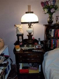 Nightstand and lamp