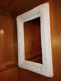 Wicker mirror