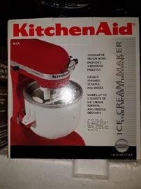 Kitchen Aid ice cream maker.