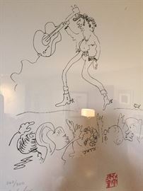 JOHN LENNON " IT'S ONLY ROCK AND ROLL" SIGNED AND NUMBERED LITHO