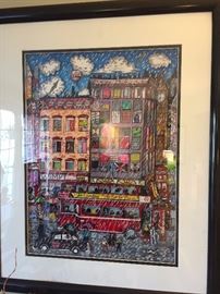 CHARLES FAZZINO ORIGINAL 3D FRAMED ART-SIGNED