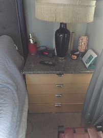 MODERN NIGHTSTAND WITH MARBLE TOP