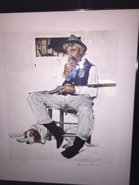 NORMAN ROCKWELL SIGNED LITHO