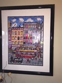 CHARLES FAZZINO ORIGINAL 3D FRAMED ART-SIGNED