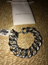 DAVID YURMAN STERLING SILVER CURB LINK TOGGLE BRACELET MSRP $1,159