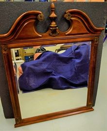 Custom Carved Mahogany Mirror
