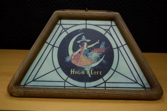 Miller High Life Lamp with Witch (Vintage)