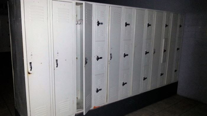 Each row of lockers will be sold as one piece.  Some are front and back.  Some are just one row.