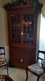 beautiful antique ex large corner cabinet