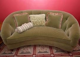 Drexel Heritage Ruthanne Sofa, Tufted Green Velvet from Walter E. Smithe