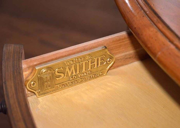 Round Wood Cocktail/Coffee Table with Drawers from Walter E. Smithe