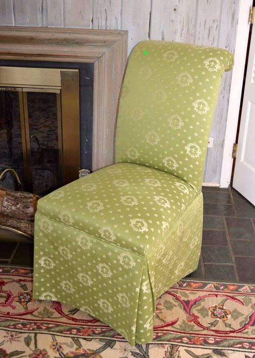 Green Upholstered Desk Chair from Walter E. Smithe