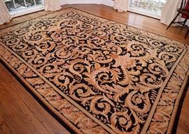 Large Area Rug with Black Background