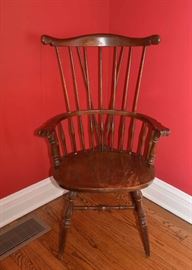 Vintage Wood Windsor Arm Chair