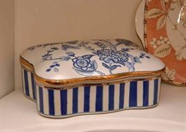 Porcelain Box with Gold Trim
