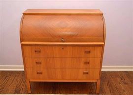 Midcentury Modern Roll Top Desk/Secretary/Chest 