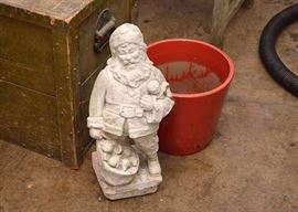Garden Planters, Pots & Decor (Concrete Santa Claus Statue)