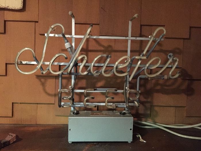 Vintage Schaefer Neon Sign working!