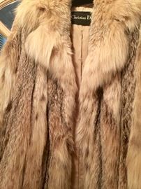 Cristian Dior 3/4 length Russian Lynx coat
