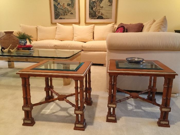 Pair of oriental style side tables