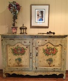 Distressed painted Buffet cabinet
