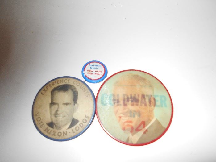 GOLDWATER AND NIXON BUTTONS