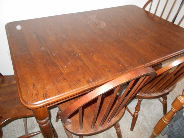 PINE KITCHEN TABLE WITH FIVE CHAIRS
