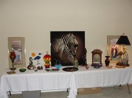 ART  Clock  Art Glass Lamps