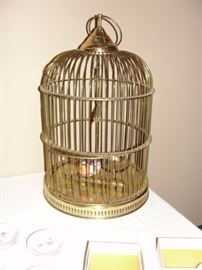 Large Quality Brass Bird Cage very heavy excellent cond